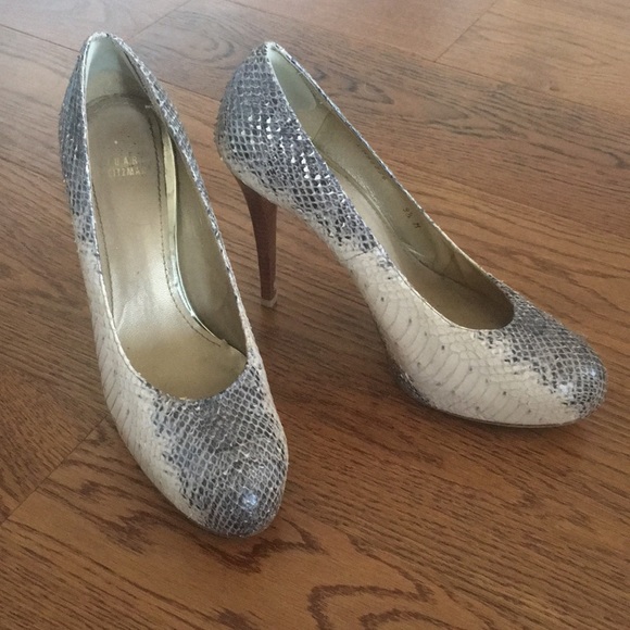 Stuart Weitzman, size 9.5 M, snakeskin - Picture 1 of 4
